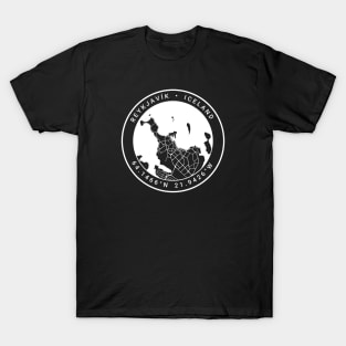 Reykjavik Map T-Shirt